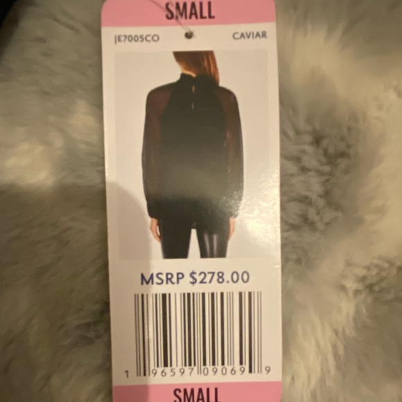 Limited Edition Joie caviar black chiffon sheer blouse evening wear. Size S - Picture 7 of 7